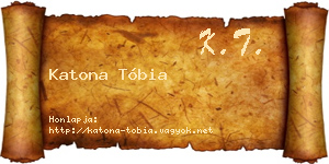 Katona Tóbia névjegykártya